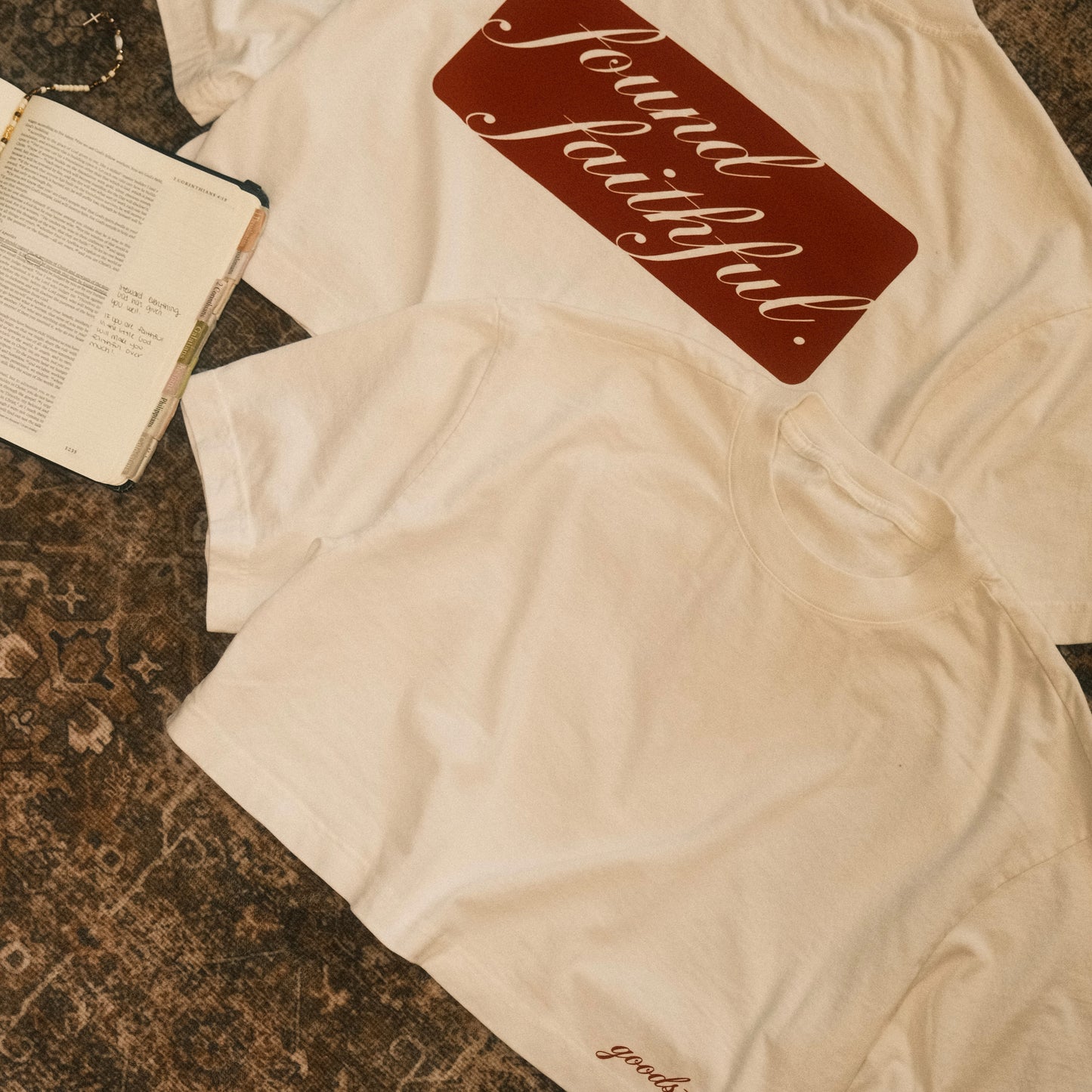 Found Faithful Cropped Tee - Vintage White